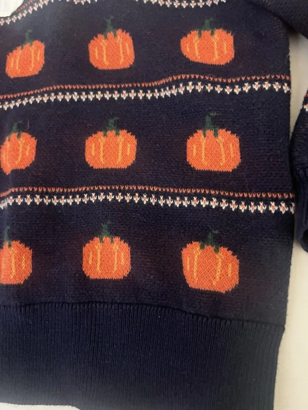 Janie & Jack Girls' Long Sleeve Pumpkin Sweater Size 2T Thanksgiving Fall Autumn